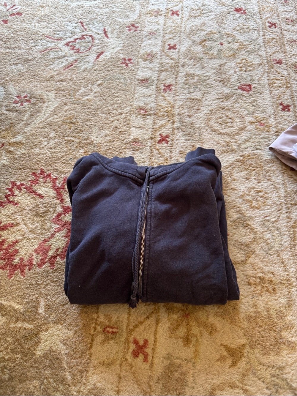 Brandy Melville navy blue zip-up hoodie